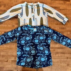 Kate Quinn 2t long sleeve cotton shirts.  Surfboard and world